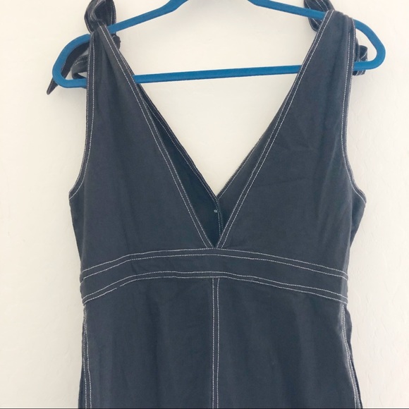 Free People London Town Overall Romper Black sz 8 - Picture 6 of 16